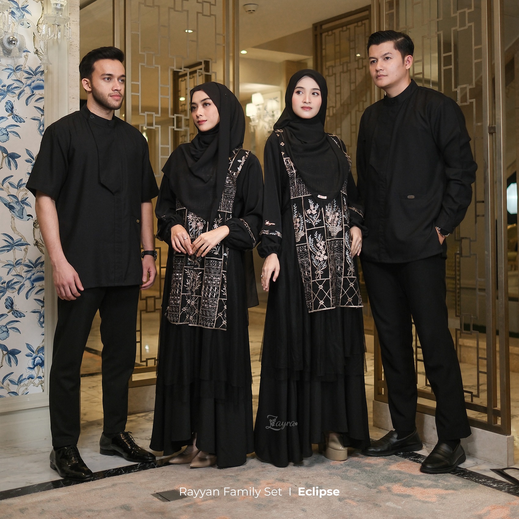 Zayra Hijab | Rayyan Eclipse - Gamis Anak Perempuan 0-12Tahun Brokat Tile Elegan Premium Terbaru 2025
