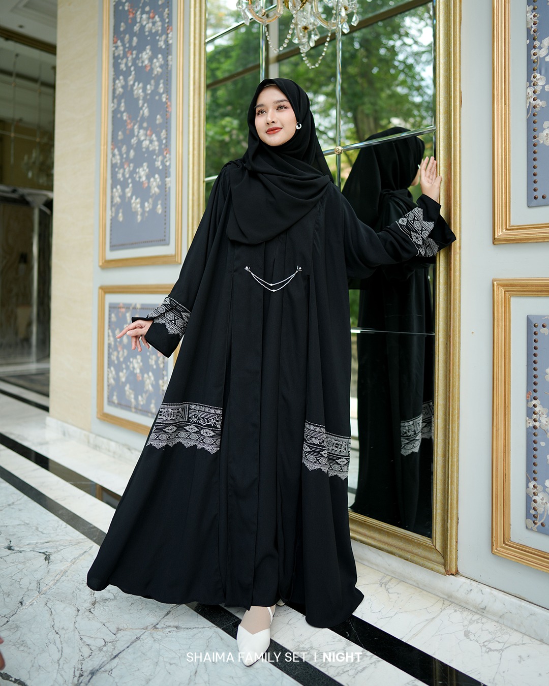 Zayra Hijab | Shaima Eclipse - Gamis Dewasa Abaya Koko Pria Dewasa Anak Panjang Pendek Bordir Dress Sarimbit Jumbo Elegan Premium Terbaru Lebaran 2026