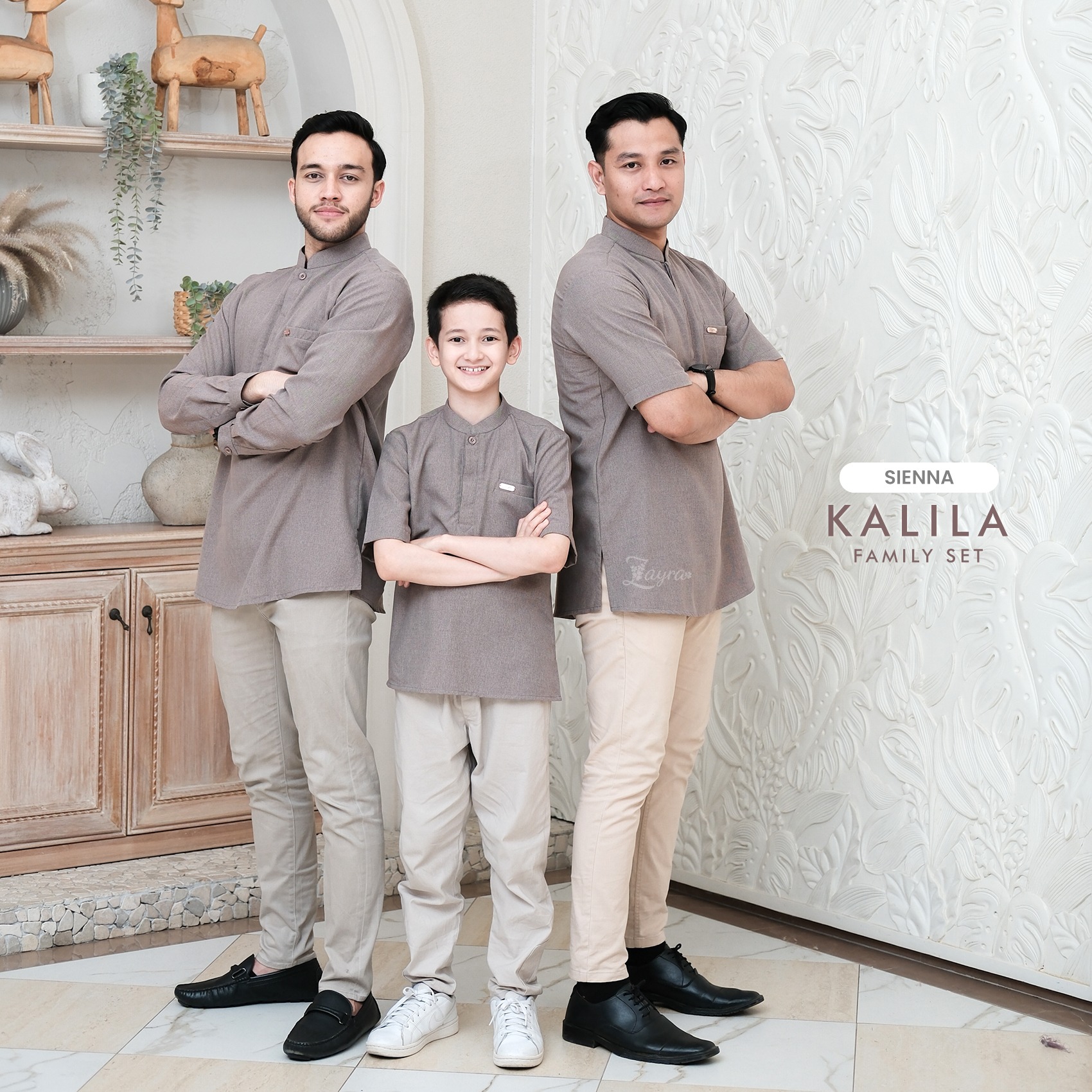 Zayra Hijab | Kalila Sienna - Dress Gamis Wanita Brokat Kondangan Lebaran Jumbo Elegan Koko Anak Dewasa Panjang Pendek Family Set Sarimbit Premium Terbaru