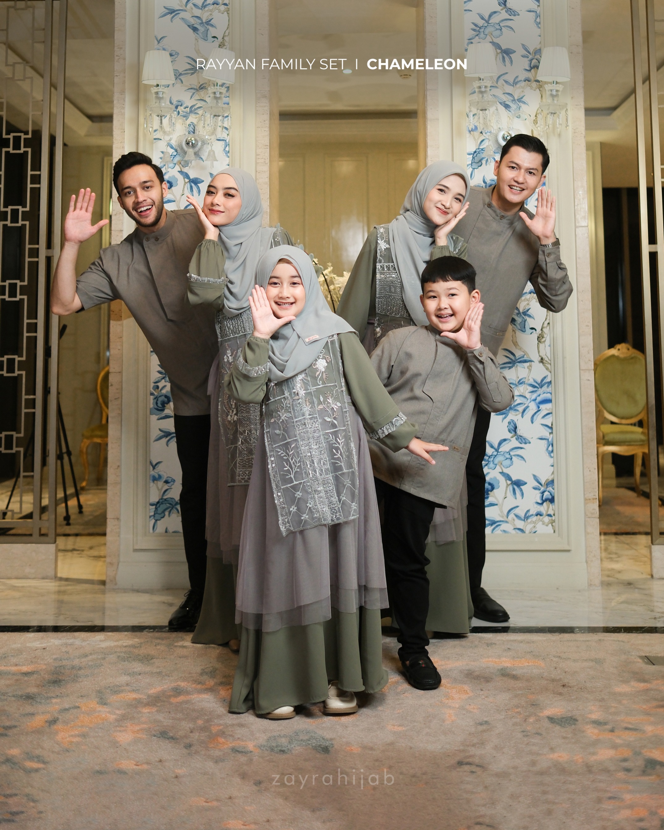 Zayra Hijab | Rayyan Chameleon - Gamis Dewasa Anak Wanita Brokat Lebaran Koko Pria Koko Anak Jumbo Elegan Premium Terbaru