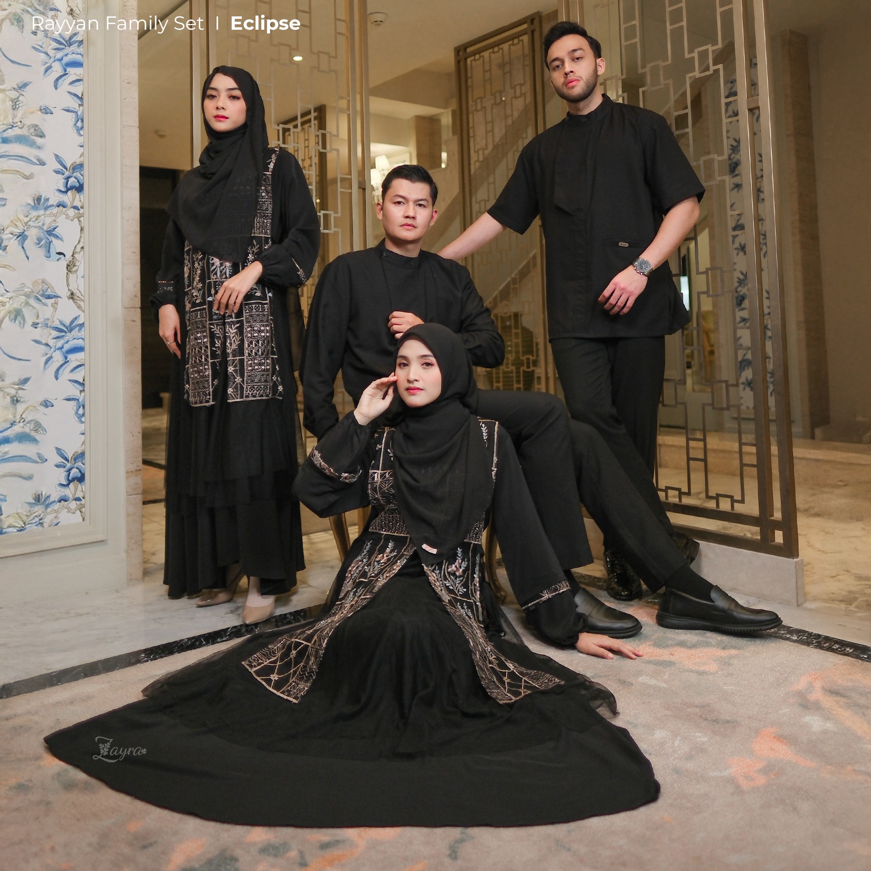 Zayra Hijab | Rayyan Eclipse - Gamis Anak Perempuan 0-12Tahun Brokat Tile Elegan Premium Terbaru 2025