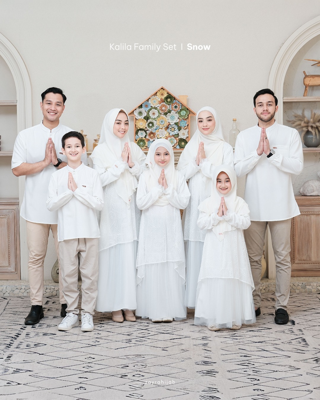 Zayra Hijab | Kalila Snow - Dress Gamis Wanita Brokat Kondangan Lebaran Jumbo Elegan Koko Anak Dewasa Panjang Pendek Family Set Sarimbit Premium Terbaru