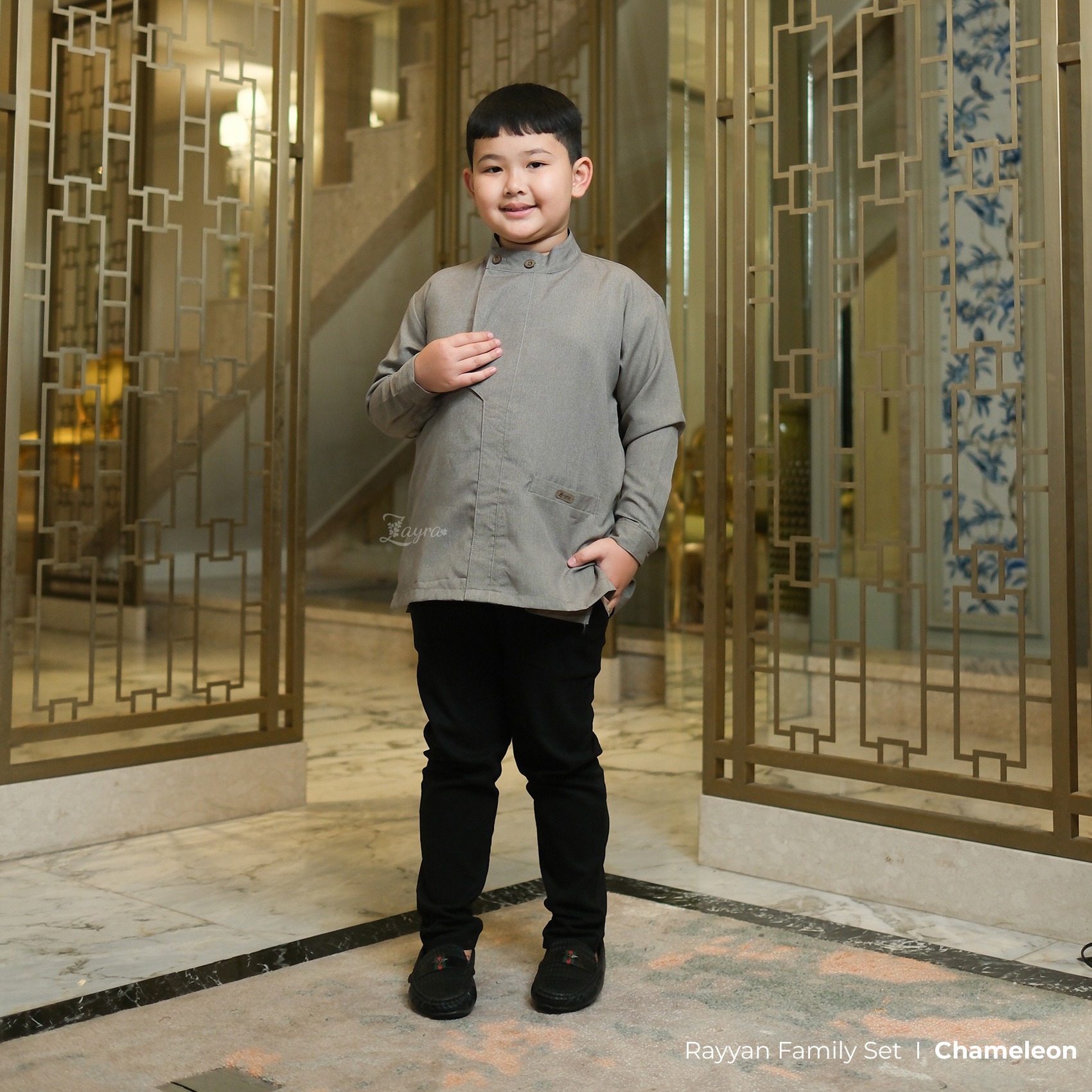 Zayra Hijab | Rayyan Chameleon - Gamis Dewasa Anak Wanita Brokat Lebaran Koko Pria Koko Anak Jumbo Elegan Premium Terbaru