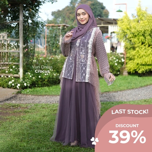 Image of ZAYRA HIJAB | YURI DRESS | Gamis Wanita Syari Brokat Tile Kondangan Lebaran Jumbo Mewah Elegan Premium Terbaru 2025