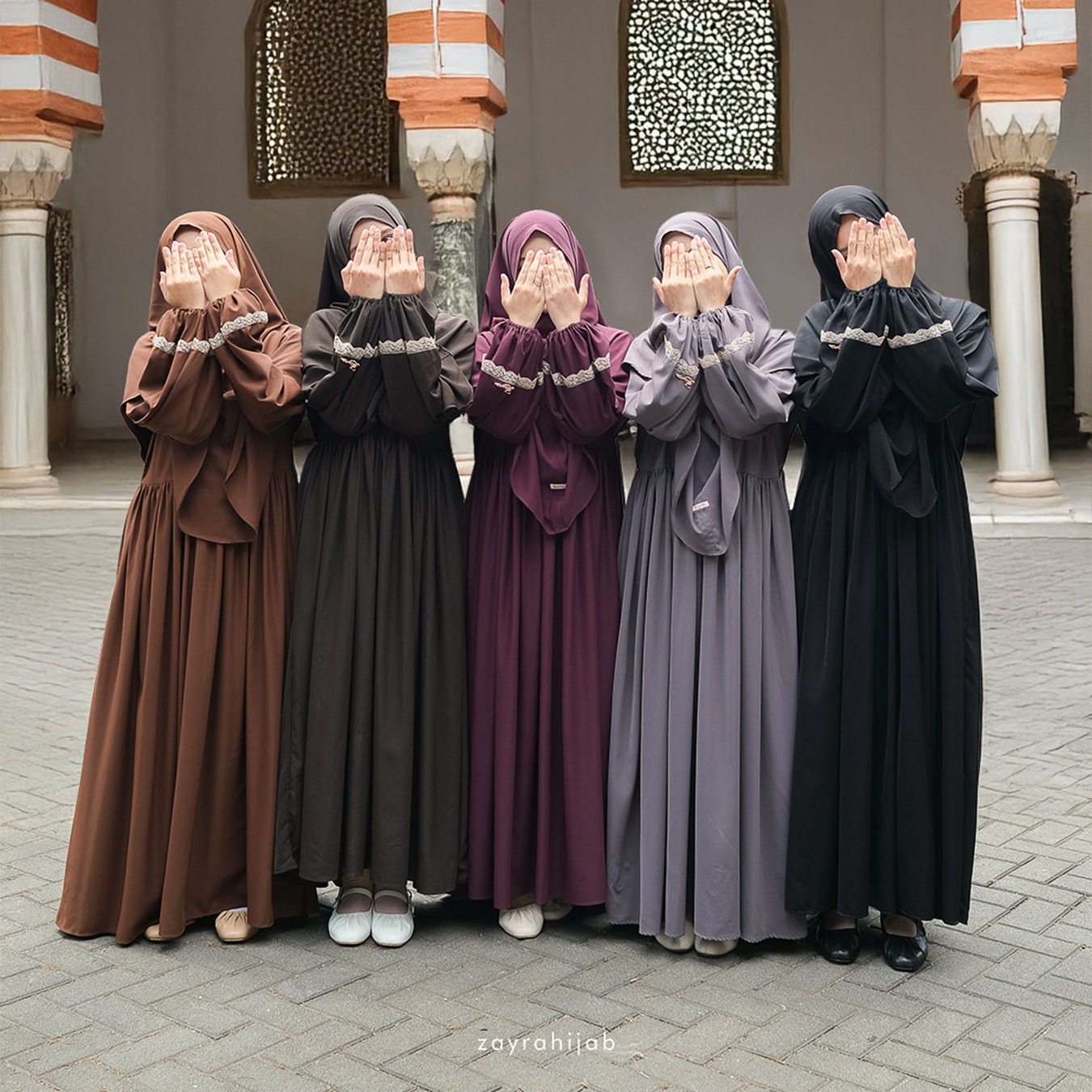 ZAYRA HIJAB | MARWA ABAYA ANTI-UV | Dress Gamis Abaya Umroh dan Haji Wanita Premium Set Jilbab Hijab French Khimar Umroh Outfit Gift