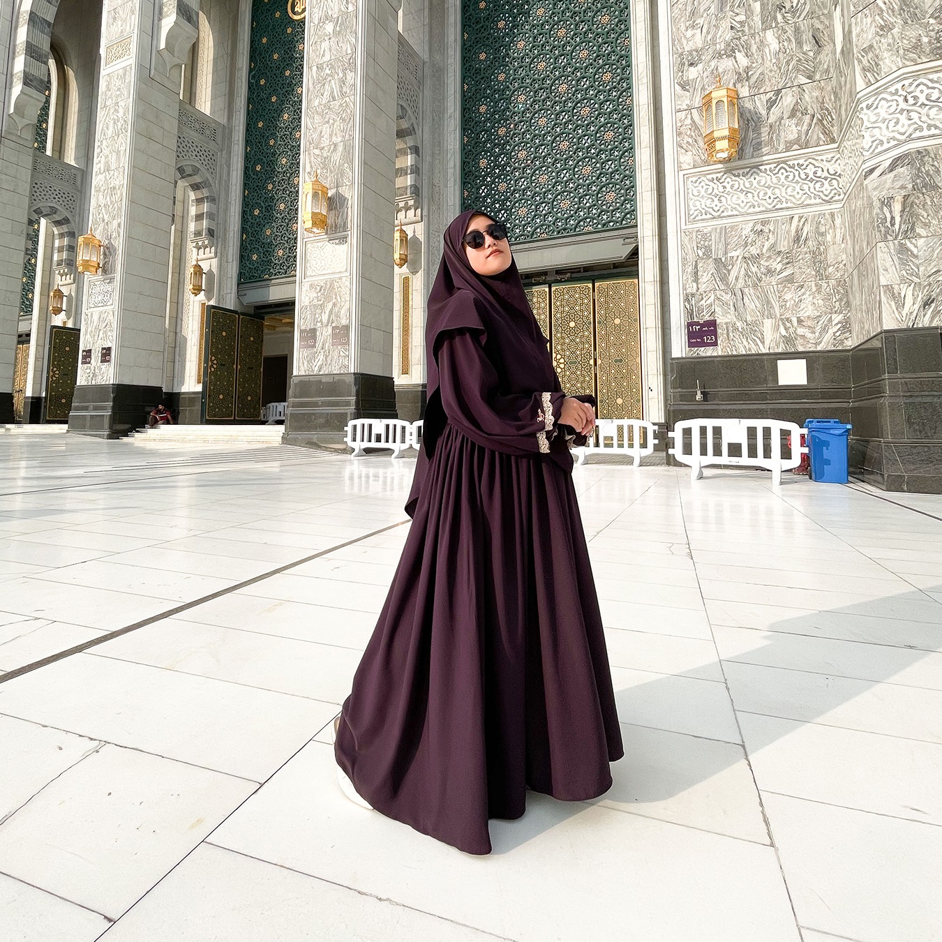 ZAYRA HIJAB | MARWA ABAYA ANTI-UV | Dress Gamis Abaya Umroh dan Haji Wanita Premium Set Jilbab Hijab French Khimar Umroh Outfit Gift