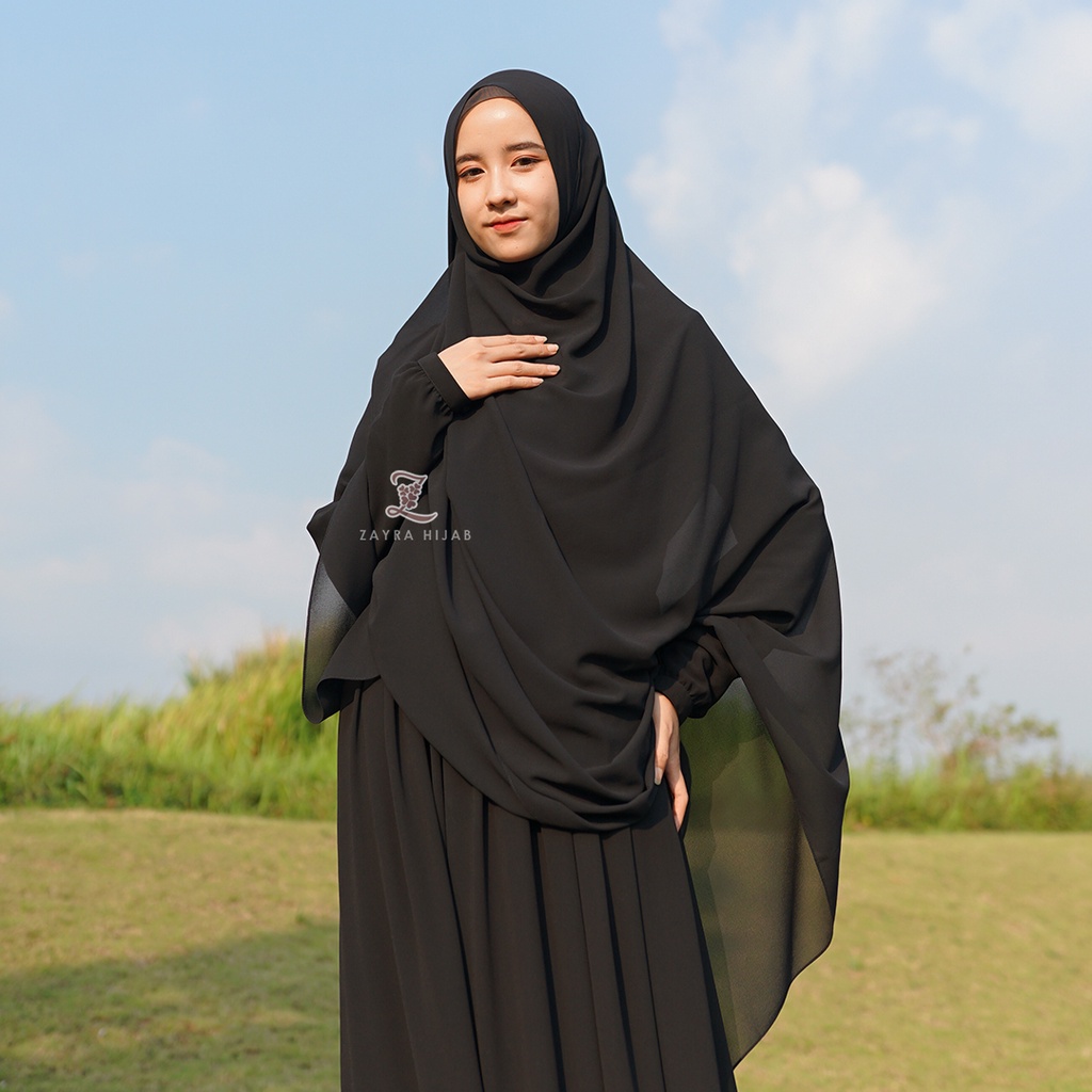 ZAYRA HIJAB | Pashmina Jumbo Syari 215x98 Premium Ceruti Babydoll