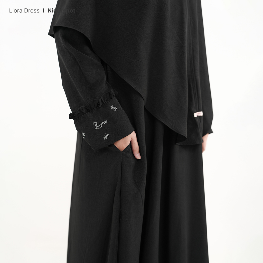 Zayra Hijab | Liora - Gamis Wanita Muslimah One Set Setelan Khiban Daily Abaya Umroh Bordir Premium