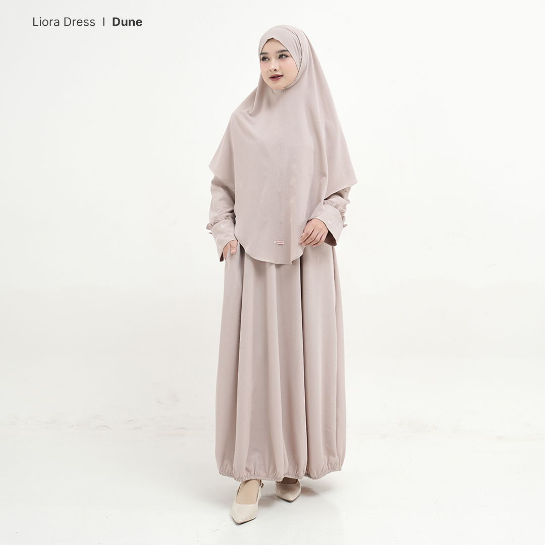 Zayra Hijab | Liora - Gamis Wanita Muslimah One Set Setelan Khiban Daily Abaya Umroh Bordir Premium