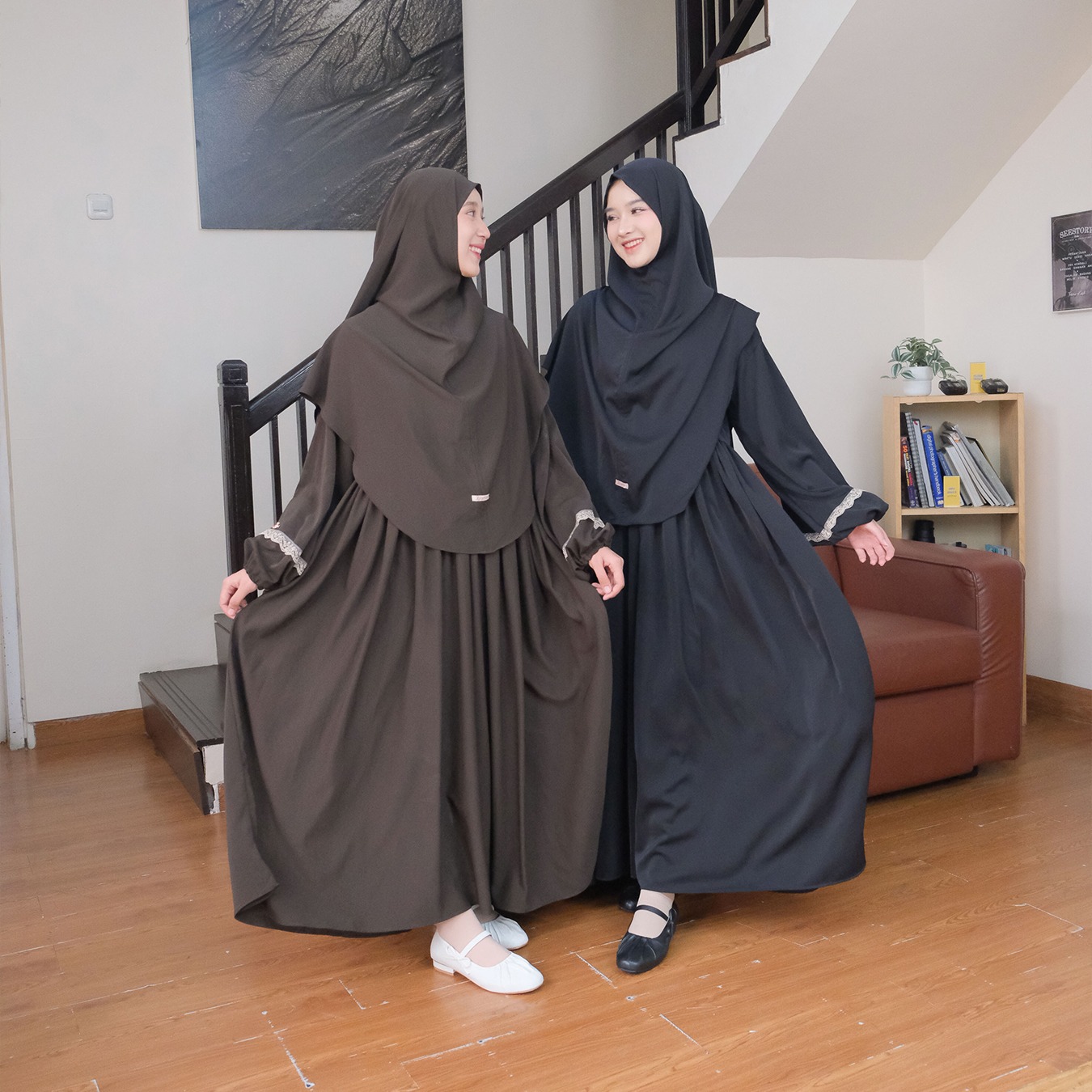 ZAYRA HIJAB | MARWA ABAYA ANTI-UV | Dress Gamis Abaya Umroh dan Haji Wanita Premium Set Jilbab Hijab French Khimar Umroh Outfit Gift