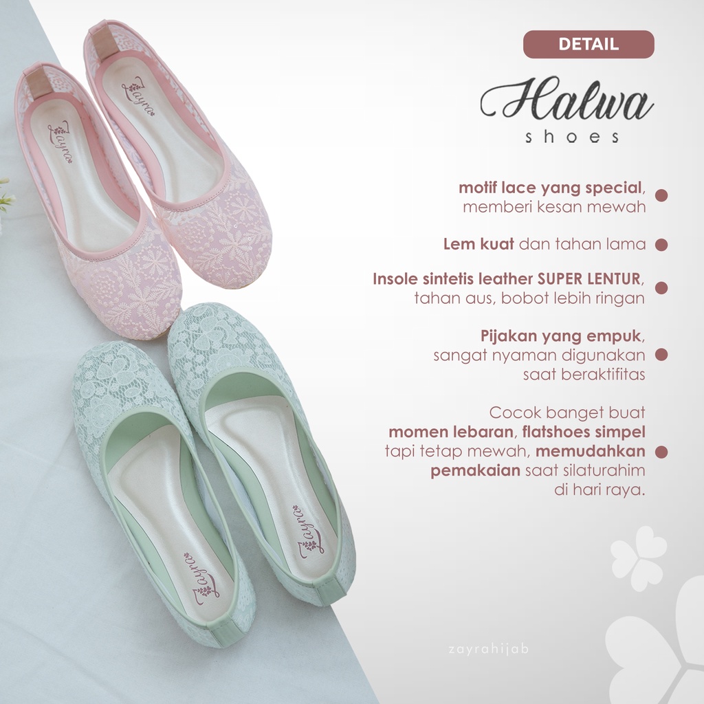 ZAYRA HIJAB | HALWA SHOES | Flatshoes Wanita Elegan Kekinian Korean Style