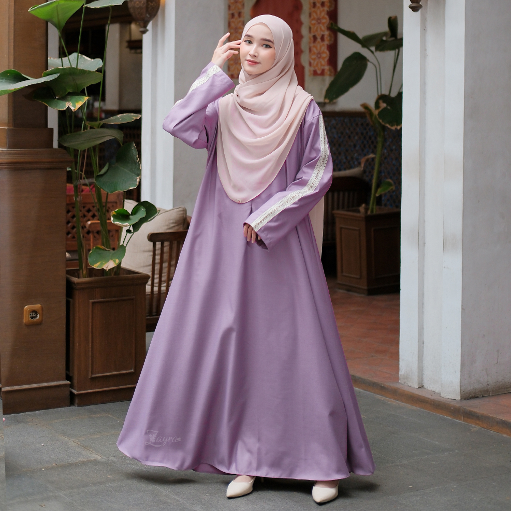 ZAYRA HIJAB | HAYFA ABAYA | Gamis Wanita Daily Syari Simpel Premium Jumbo Mewah Elegan Terbaru 2025