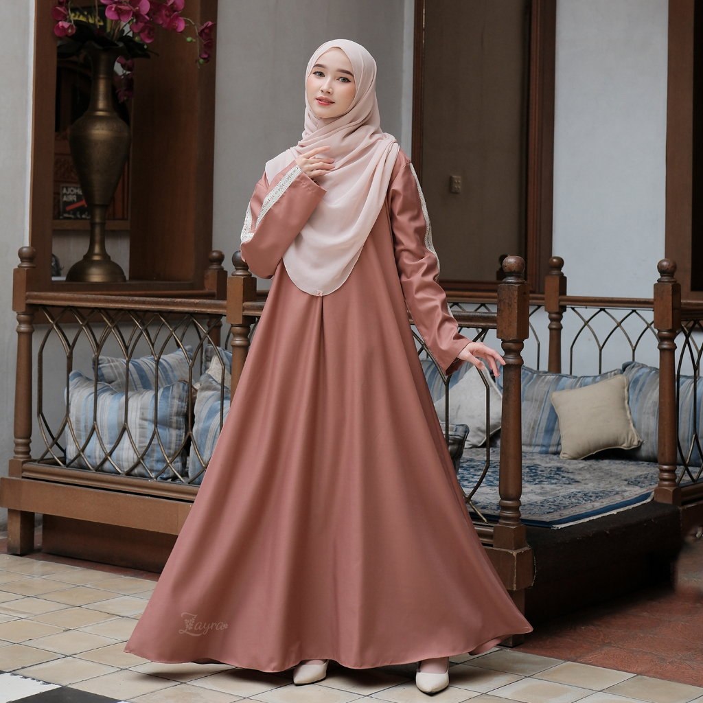ZAYRA HIJAB | HAYFA ABAYA | Gamis Wanita Daily Syari Simpel Premium Jumbo Mewah Elegan Terbaru 2025