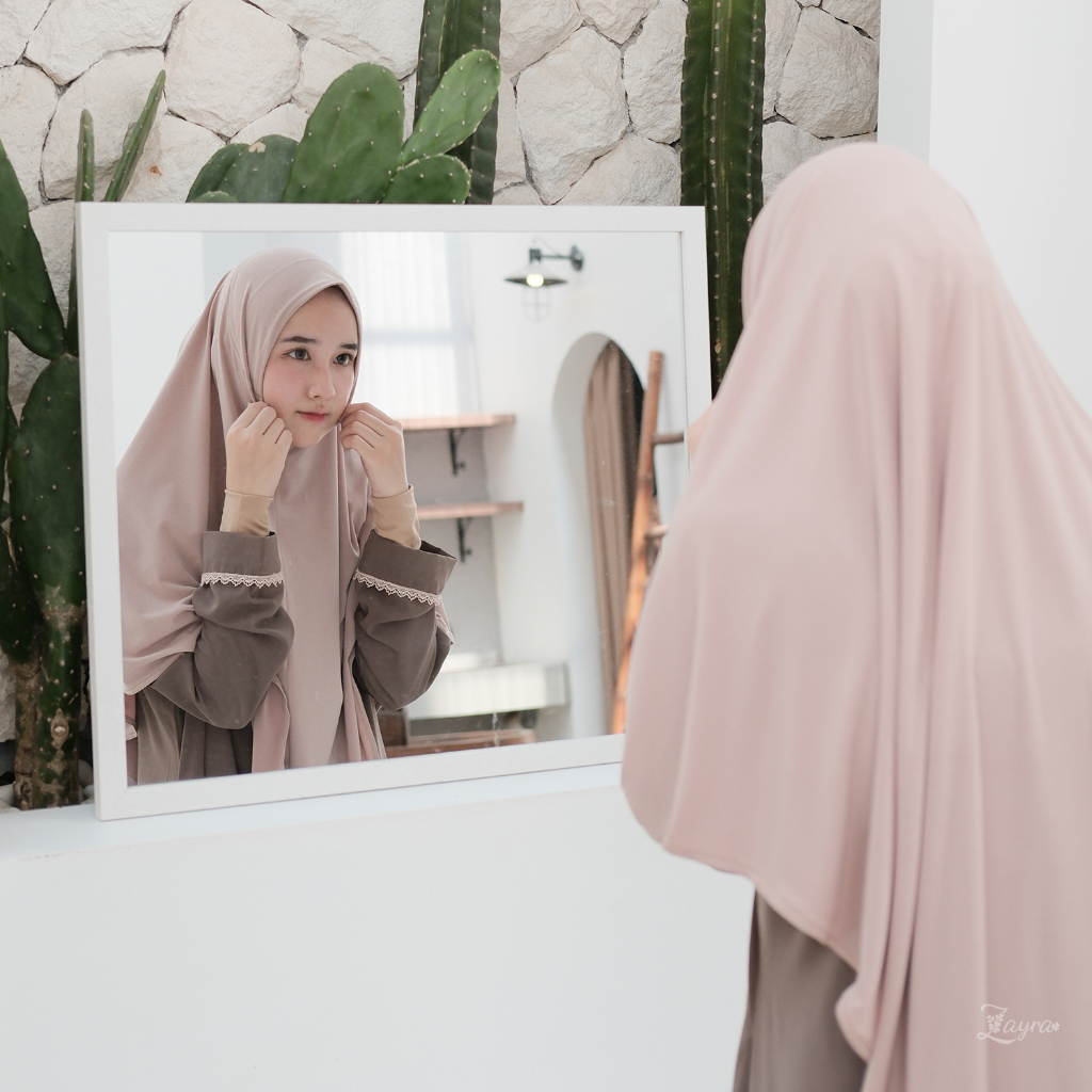 ZAYRA HIJAB | RUMI STANDAR | Khimar Bergo Instan Daily Syari Jersey Premium