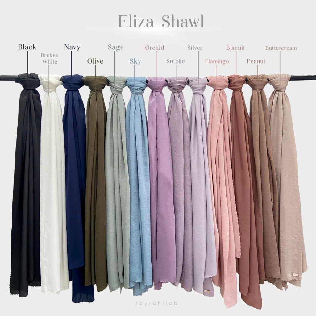 ZAYRA HIJAB | ELIZA | Pashmina Silk Syari 200x70 Shawl Premium