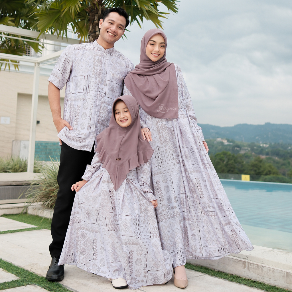 ZAYRA HIJAB | GAMIS SARAH NON OUTER | Baju Couple Pasangan Keluarga Kondangan Lebaran Kekinian Premium Jumbo Mewah Elegan Terbaru 2025