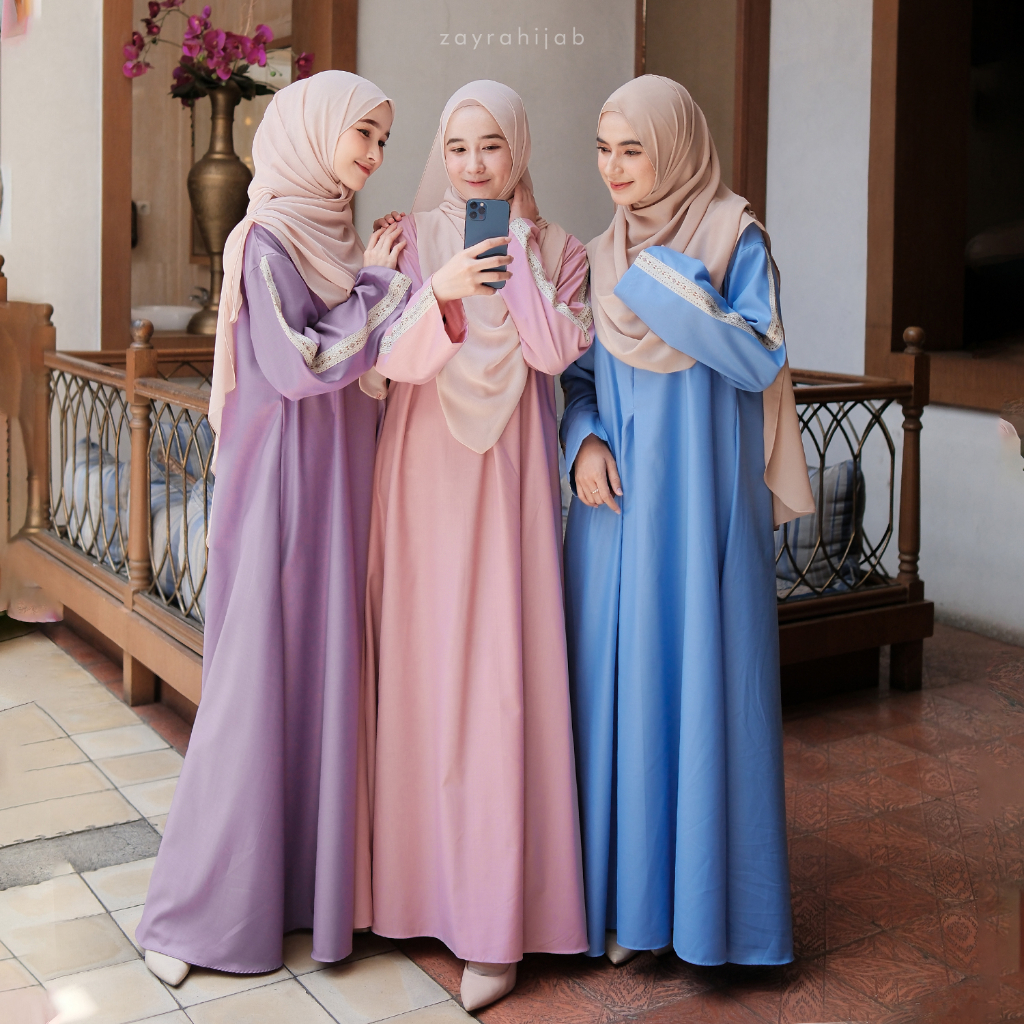 ZAYRA HIJAB | HAYFA ABAYA | Gamis Wanita Daily Syari Simpel Premium Jumbo Mewah Elegan Terbaru 2025