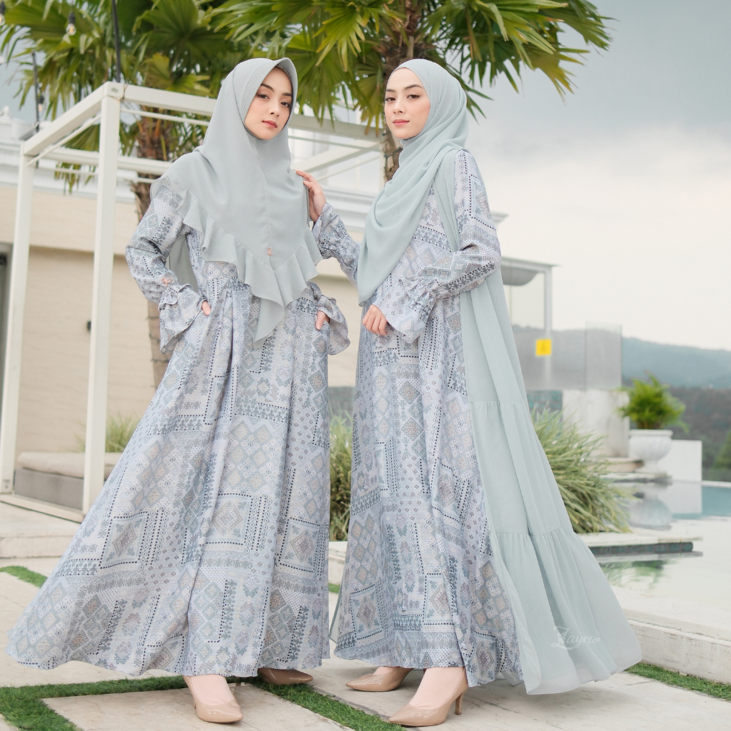 ZAYRA HIJAB | GAMIS SARAH NON OUTER | Baju Couple Pasangan Keluarga Kondangan Lebaran Kekinian Premium Jumbo Mewah Elegan Terbaru 2025