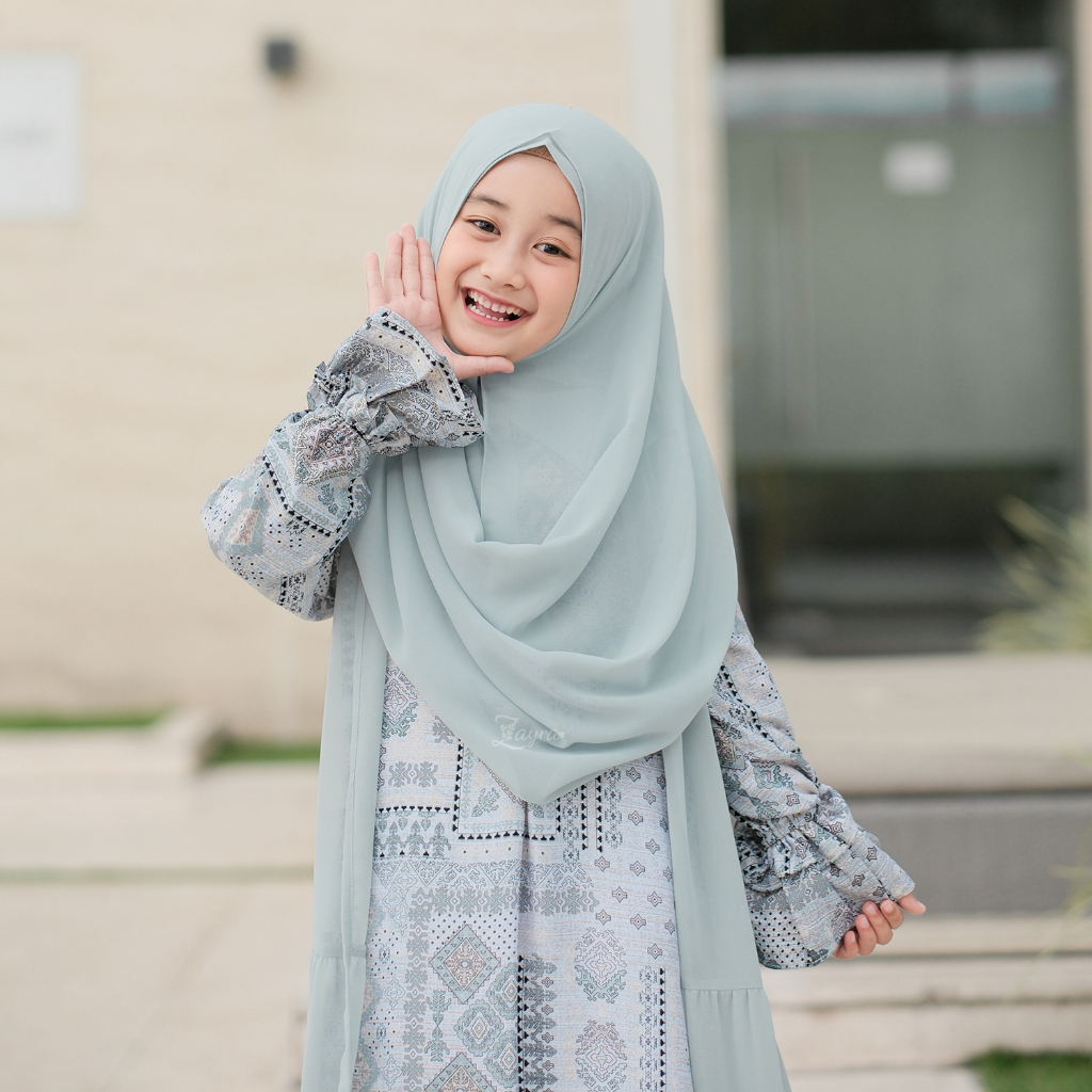 ZAYRA HIJAB | PASHMINA INSTANT ANAK| Pashmina Anak Ceruti 2 layer Babydoll Premium