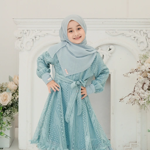 Image of ZAYRA HIJAB | PASHMINA INSTANT ANAK| Pashmina Anak Ceruti 2 layer Babydoll Premium