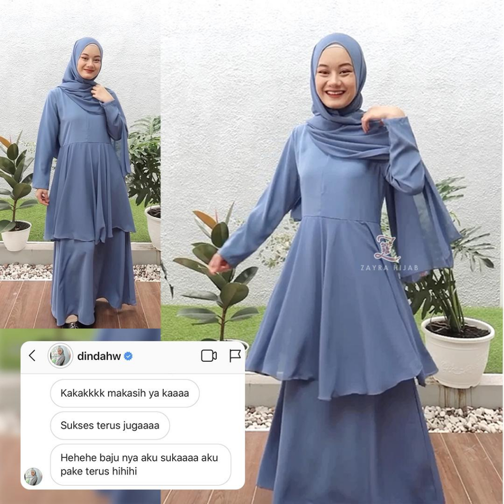 ZAYRA HIJAB | SAFA DRESS | Gamis Wanita / Ukhti Set Hijab Daily Syari Simpel Premium Lebaran Jumbo Mewah Elegan Terbaru 2025