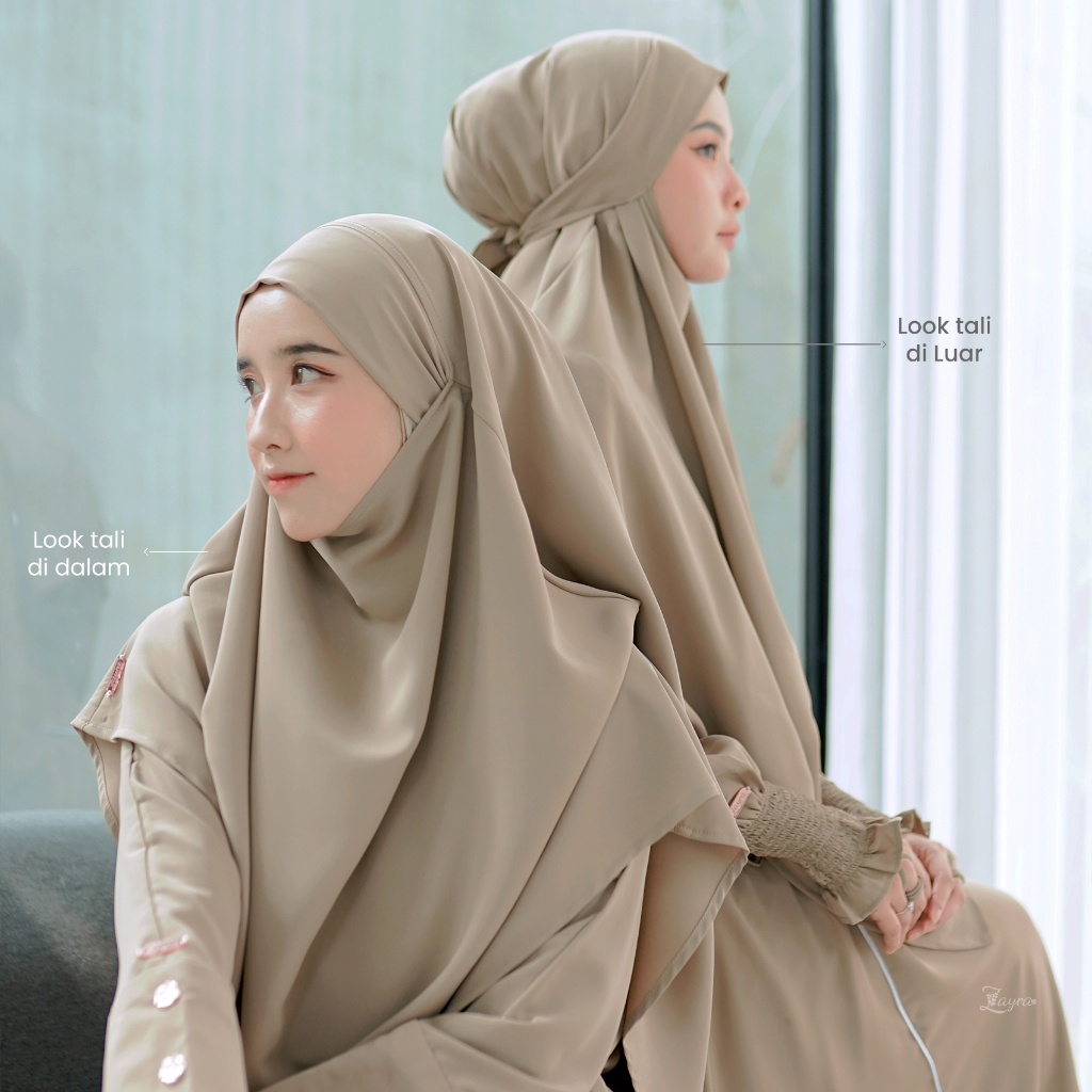 Zayra Hijab | French Khimar Mecca Medina | French Khimar Instan Dewasa Daily Jersey Premium
