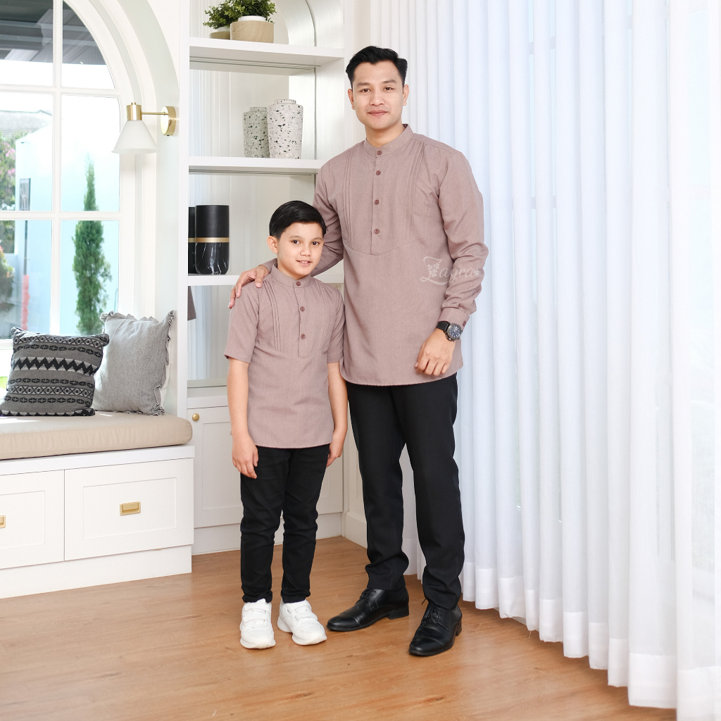 ZAYRA HIJAB | KOKO ANAK LATHIF FAMILY SET | Koko Anak Laki - Laki Lengan Panjang Pendek 0-12 Tahun Terbaru 2025 Premium