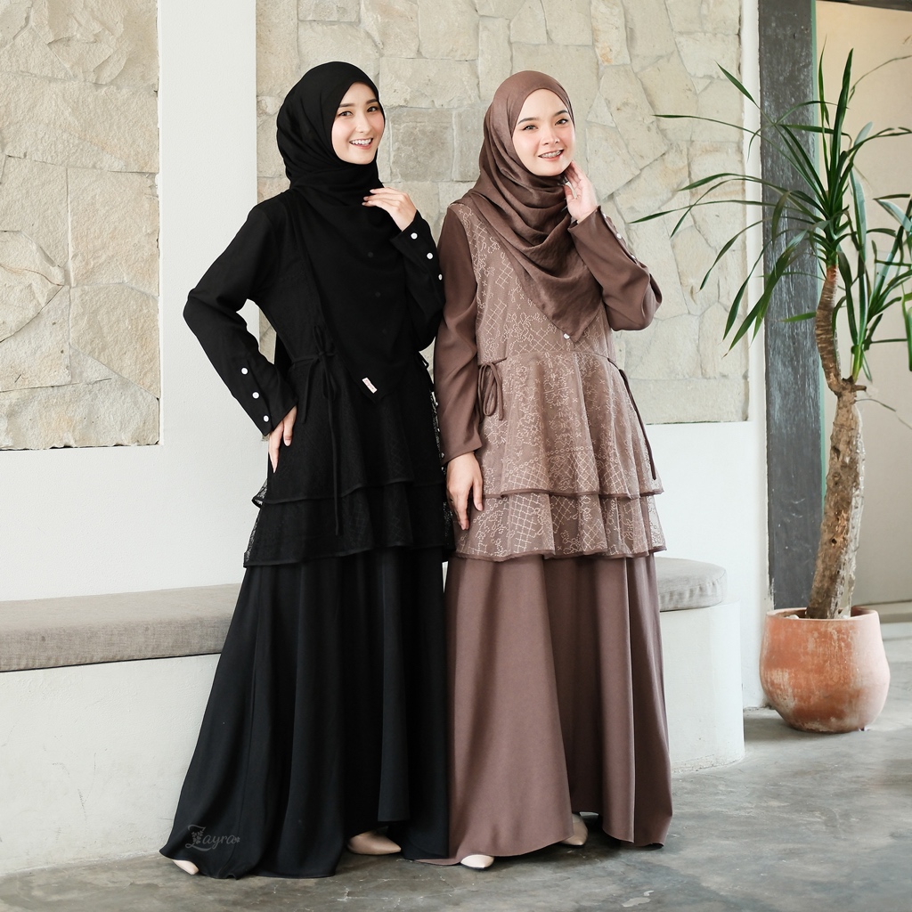 ZAYRA HIJAB | CLEMIRA DRESS | Gamis Wanita Syari Brokat Kondangan Lebaran Jumbo Elegan Terbaru 2025