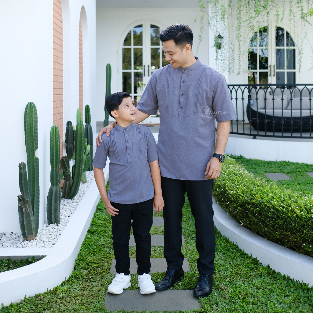 ZAYRA HIJAB | KOKO ANAK LATHIF FAMILY SET | Koko Anak Laki - Laki Lengan Panjang Pendek 0-12 Tahun Terbaru 2025 Premium