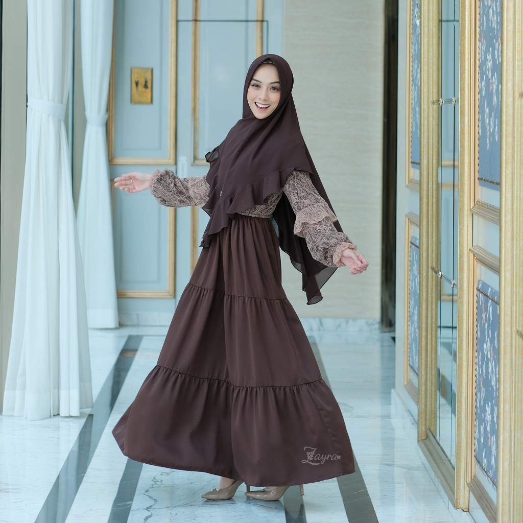 ZAYRA HIJAB | GAMIS DEWASA MAHVEEN NON OUTER | Baju Couple Pasangan Keluarga Kondangan Lebaran Kekinian Premium Jumbo Mewah Elegan Terbaru 2025