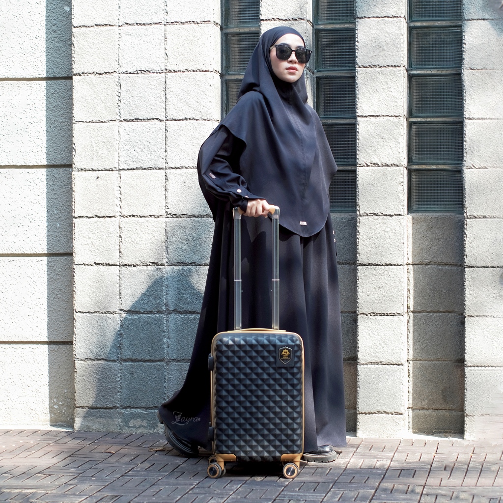ZAYRA HIJAB | JENNA SET | Dress Gamis Abaya Umroh dan Haji Wanita Premium Set Jilbab Hijab French Khimar Umroh Outfit Umroh Gift Gamis Putih