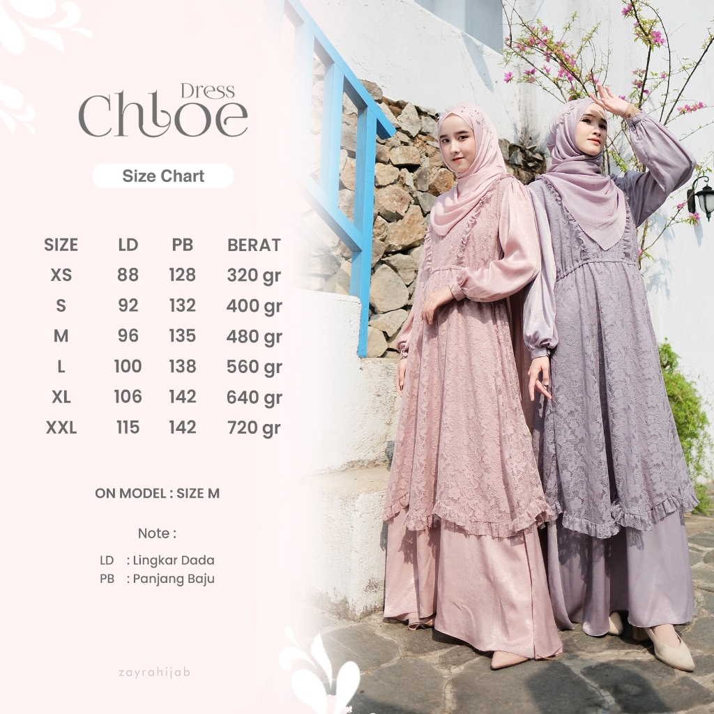 Zayra Hijab | Chloe Dress | Gamis Wanita Syari Brokat Kondangan Lebaran Jumbo Elegan Terbaru 2025