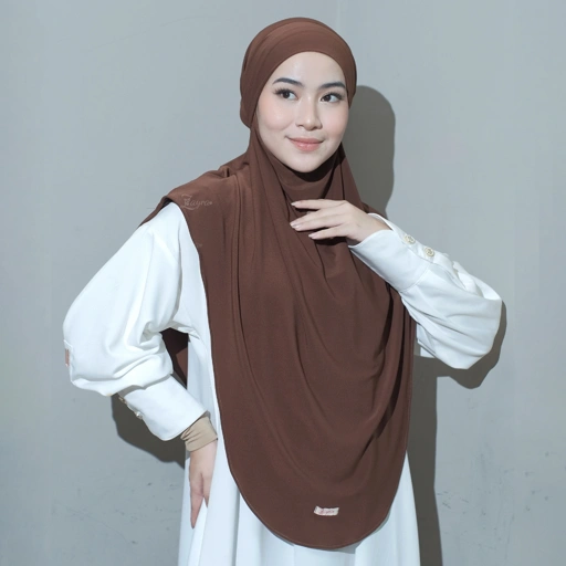 Image of ZAYRA HIJAB | HAWWA | French Khimar Instan Dewasa Daily Jersey Premium