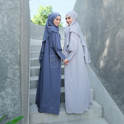 Image of ZAYRA HIJAB | JEMIMA ABAYA | Umroh Series Dress Gamis Abaya Umroh dan Haji Wanita Premium Set Jilbab Hijab French Khimar Umroh Outfit Gift