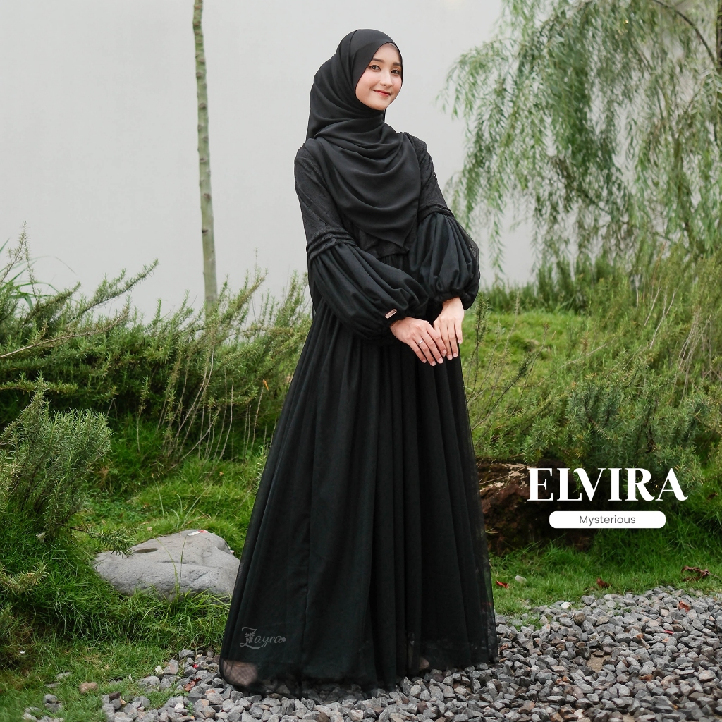 ZAYRA HIJAB | ELVIRA DRESS| Gamis Wanita Syari Brokat Tile Kondangan Lebaran Jumbo Mewah Elegan Premium Terbaru 2025