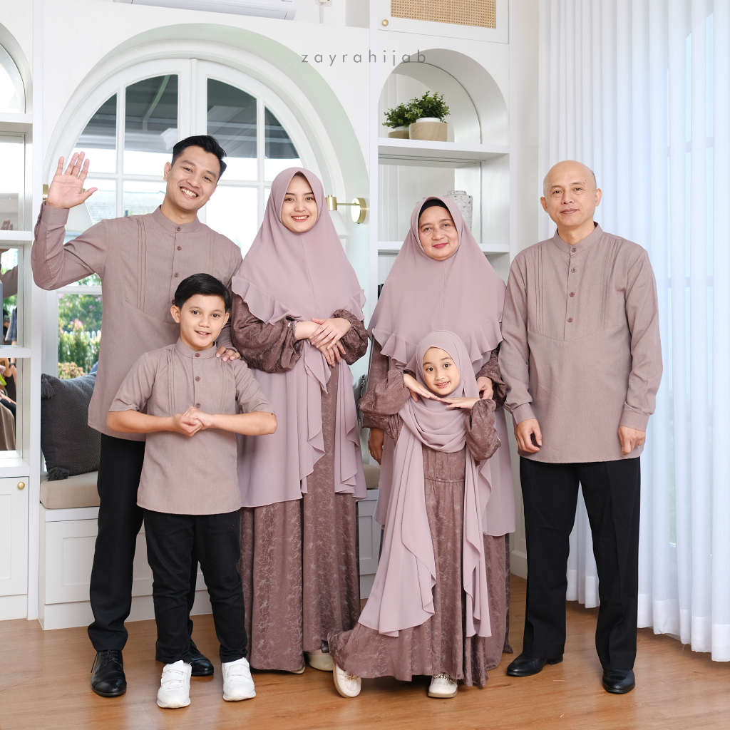ZAYRA HIJAB | GAMIS DEWASA LATHIF | Baju Couple Pasangan Keluarga Kondangan Lebaran Kekinian Premium Jumbo Mewah Elegan Terbaru 2025