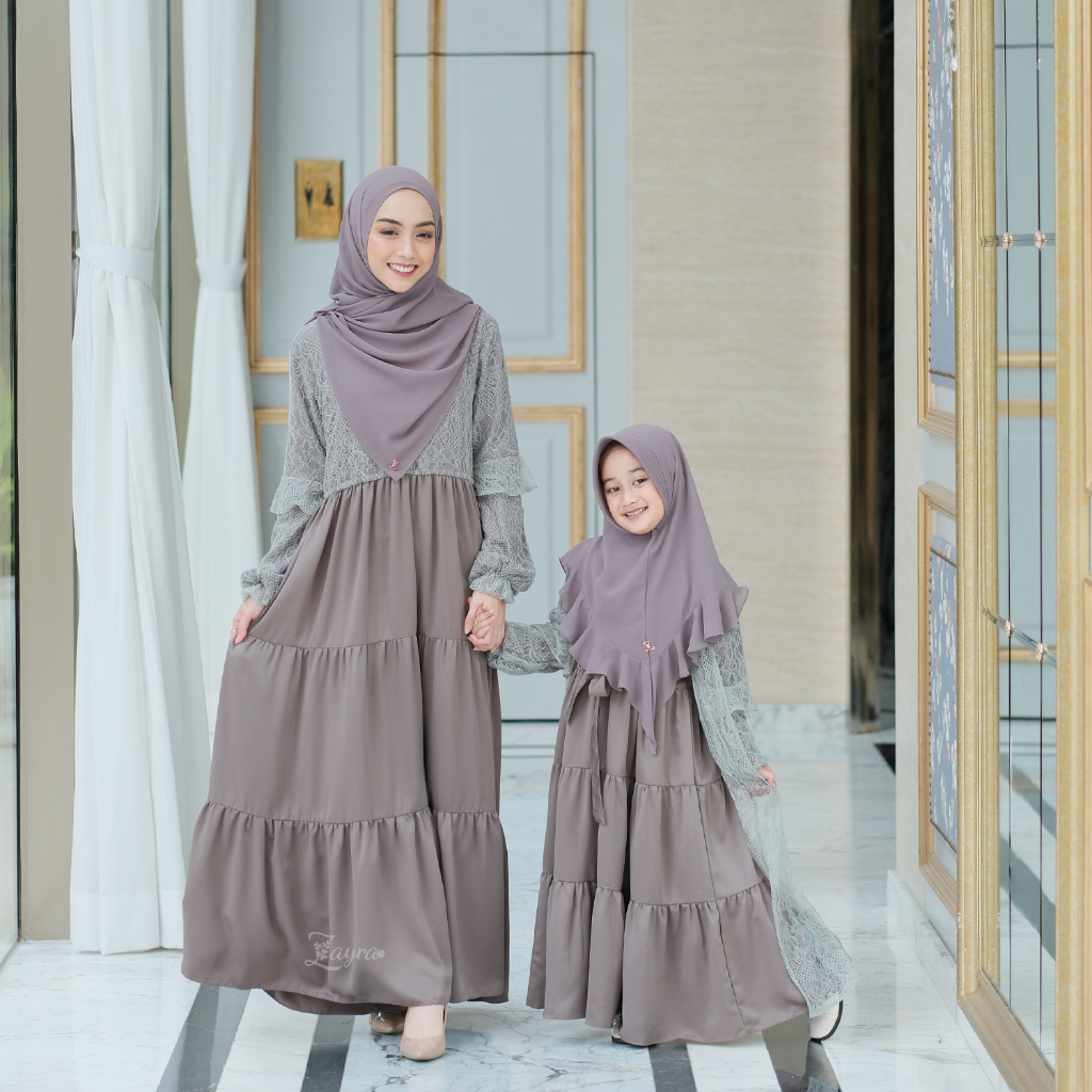 ZAYRA HIJAB | GAMIS DEWASA MAHVEEN NON OUTER | Baju Couple Pasangan Keluarga Kondangan Lebaran Kekinian Premium Jumbo Mewah Elegan Terbaru 2025