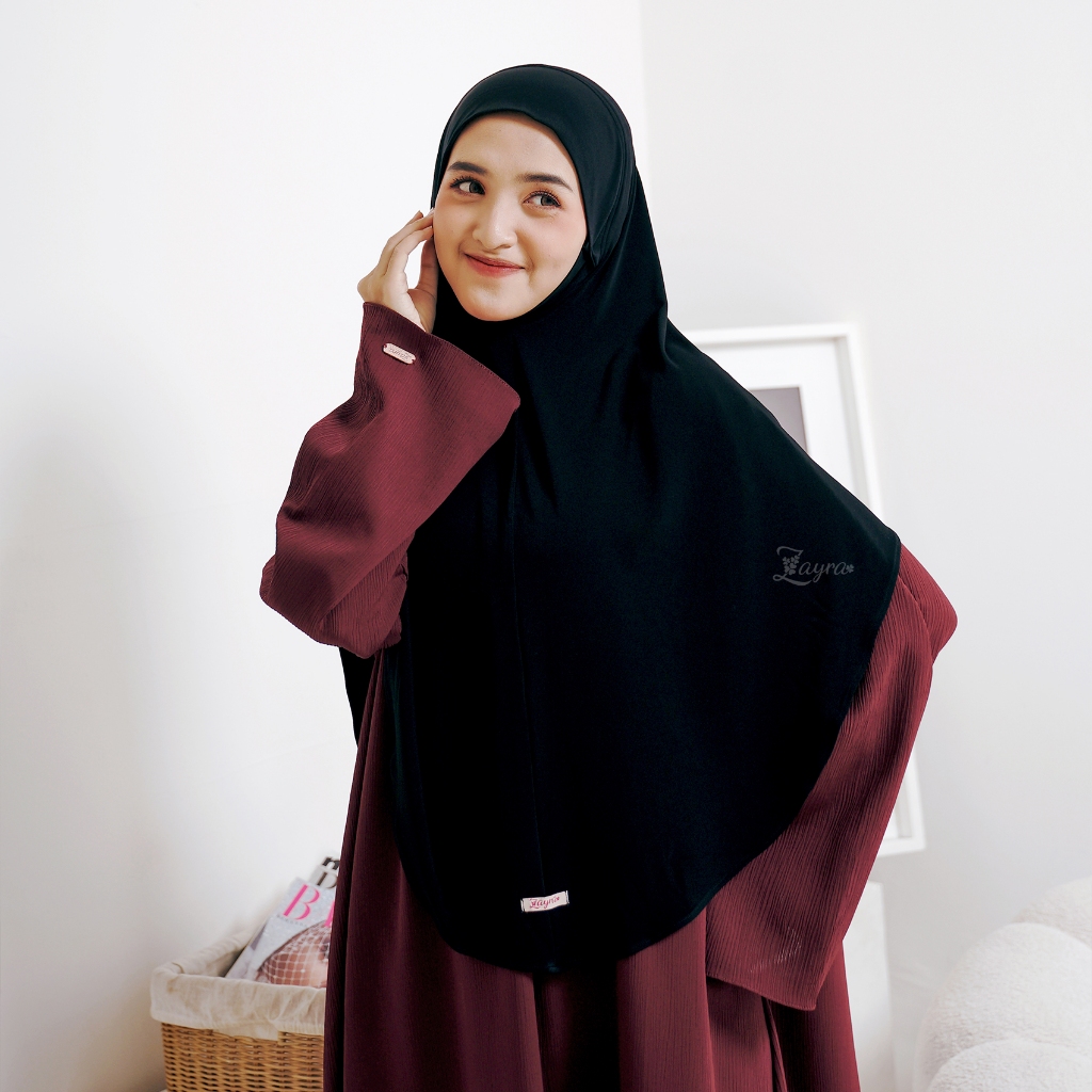 ZAYRA HIJAB | ELMA | Khimar Bergo Instan Daily Syari Jersey Premium