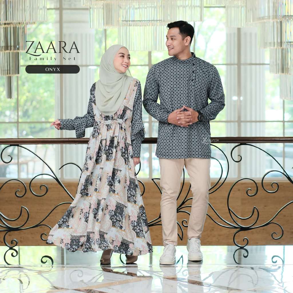 ZAYRA HIJAB | GAMIS DEWASA ZAARA FAMILY SET | Gamis Wanita Syari Brokat Tile Kondangan Lebaran Jumbo Mewah Elegan Premium Terbaru 2025