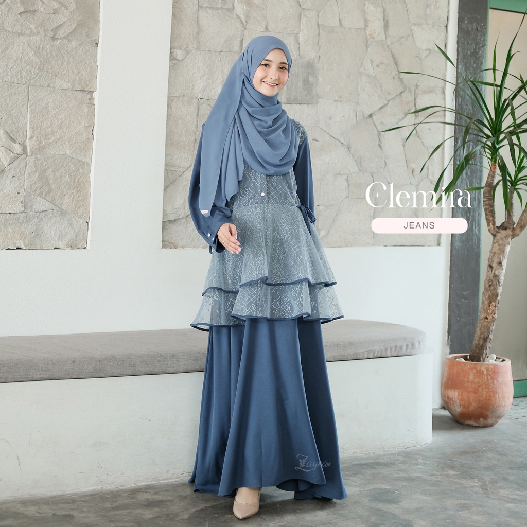 ZAYRA HIJAB | CLEMIRA DRESS | Gamis Wanita Syari Brokat Kondangan Lebaran Jumbo Elegan Terbaru 2025