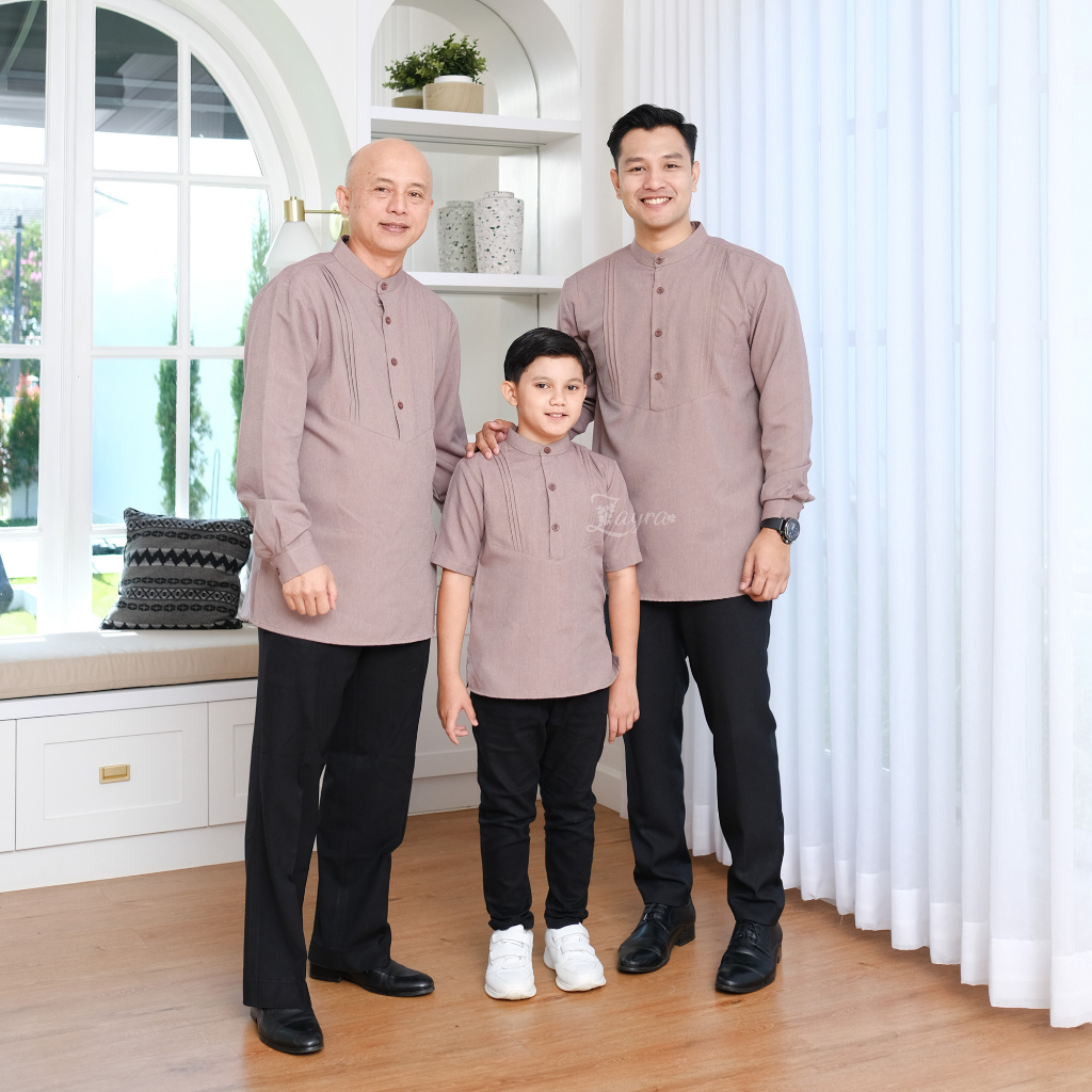 ZAYRA HIJAB | KOKO ANAK LATHIF FAMILY SET | Koko Anak Laki - Laki Lengan Panjang Pendek 0-12 Tahun Terbaru 2025 Premium