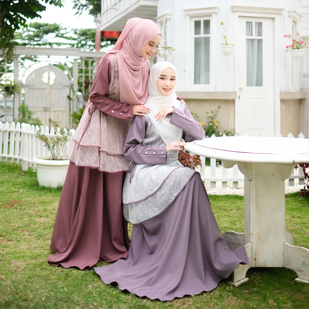 ZAYRA HIJAB | CLEMIRA DRESS | Gamis Wanita Syari Brokat Kondangan Lebaran Jumbo Elegan Terbaru 2025