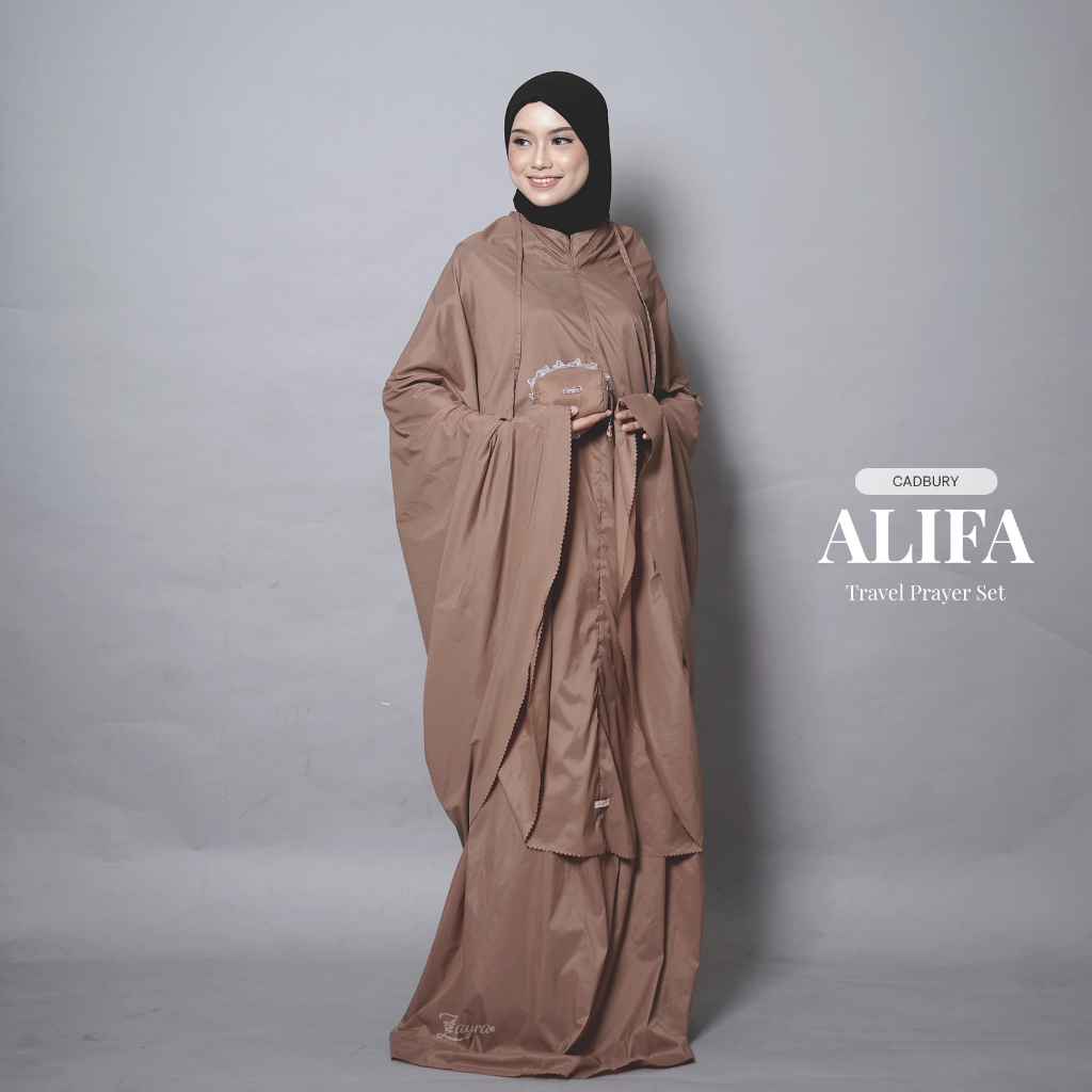ZAYRA HIJAB | ALIFA | Mukena Traveling Mini Pouch Premium Laser Cut Terbaru 2025