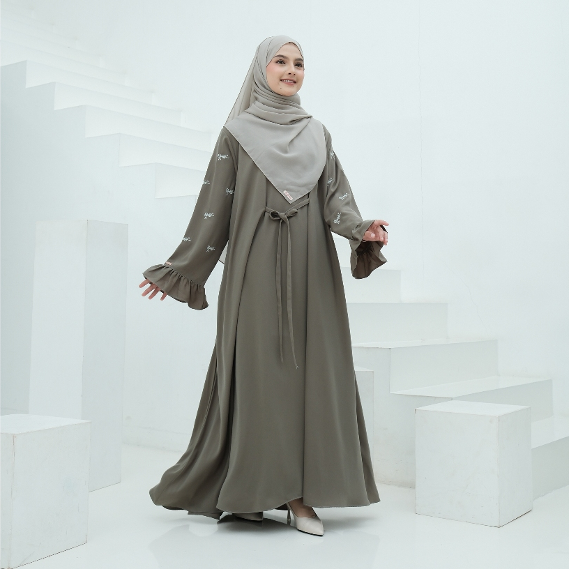 ZAYRA HIJAB | ZALINA ABAYA | Gamis Wanita / Ukhti Set Hijab Daily Syari Simpel Premium Lebaran Jumbo Mewah Elegan Terbaru 2025