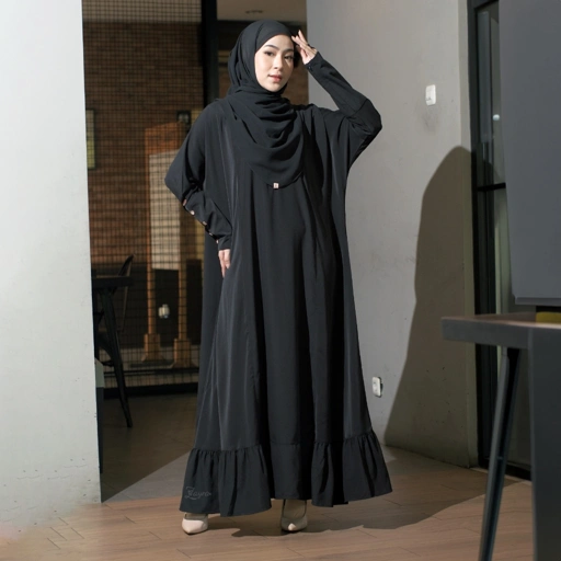 Image of ZAYRA HIJAB | MEDINA ABAYA | Dress Gamis Abaya Umroh dan Haji Wanita Premium Set Jilbab Hijab French Khimar Umroh Outfit Gift