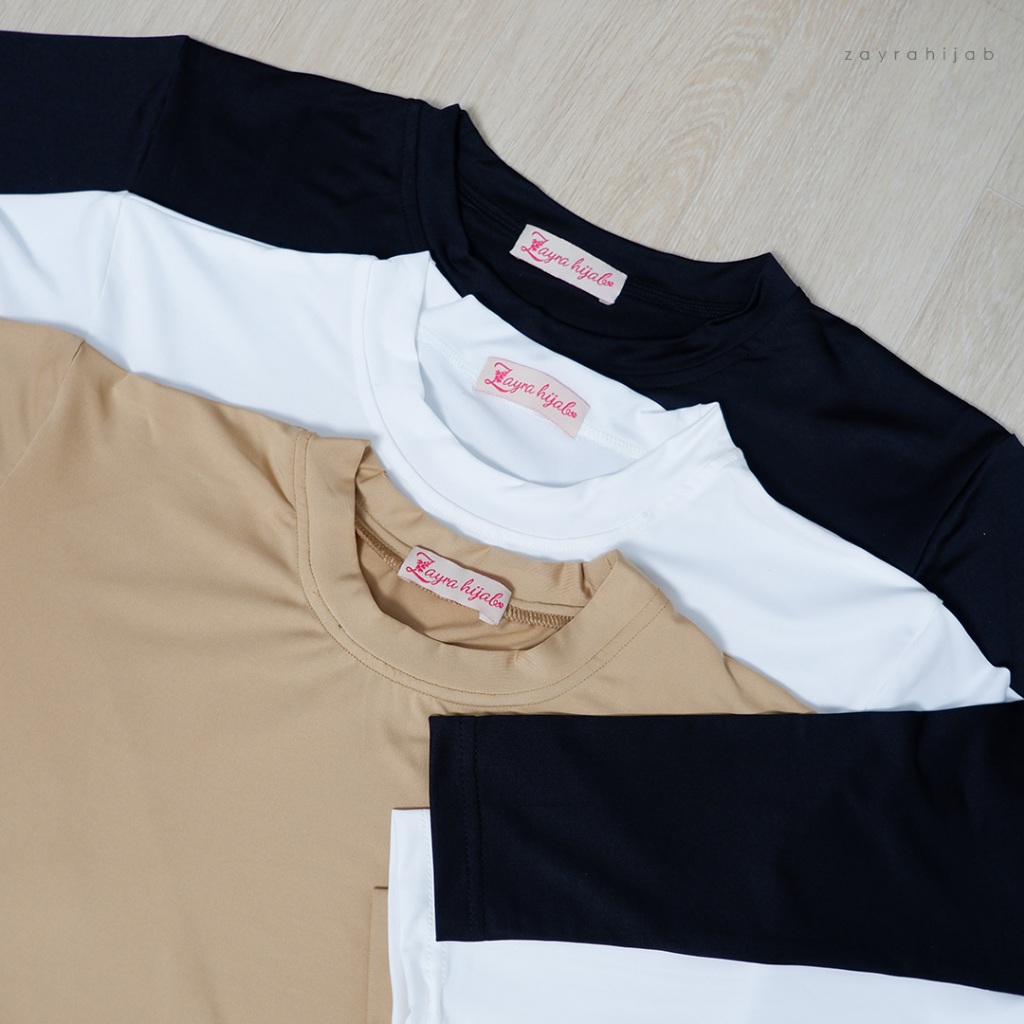 ZAYRA HIJAB | INNER DRESS | Inner Muslimah lengan Panjang Jersey Basic Premium