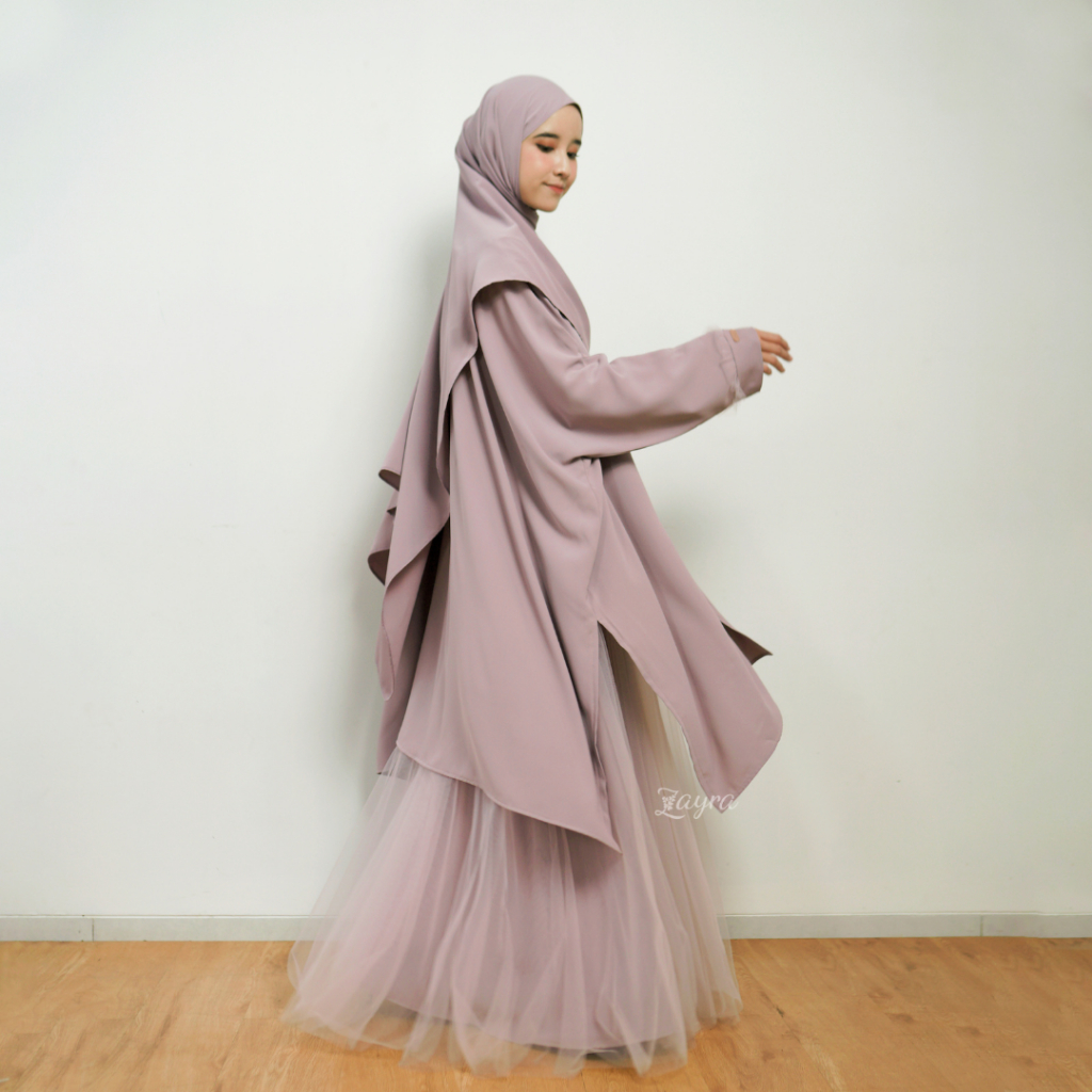 ZAYRA HIJAB | NAOMI DRESS | Gamis Wanita Syari Brokat Tile Kondangan Lebaran Melayu Jumbo Mewah Elegan Premium Terbaru 2025