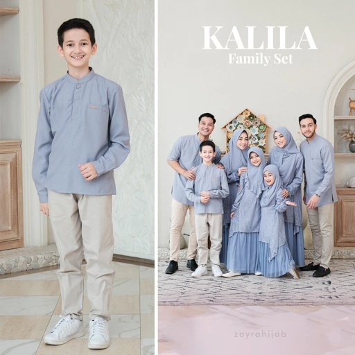 Image of ZAYRA HIJAB | KOKO ANAK KALILA FAMILY SET | Koko Anak Laki - Laki Lengan Pendek 0-12 Tahun Terbaru 2025 Premium