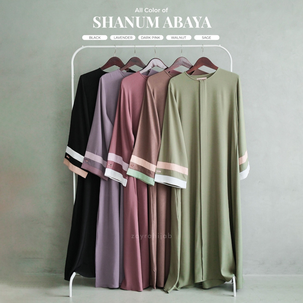 ZAYRA HIJAB | SHANUM ABAYA | Gamis Wanita / Ukhti Set Hijab Daily Syari Simpel Premium Lebaran Jumbo Mewah Elegan Terbaru 2025