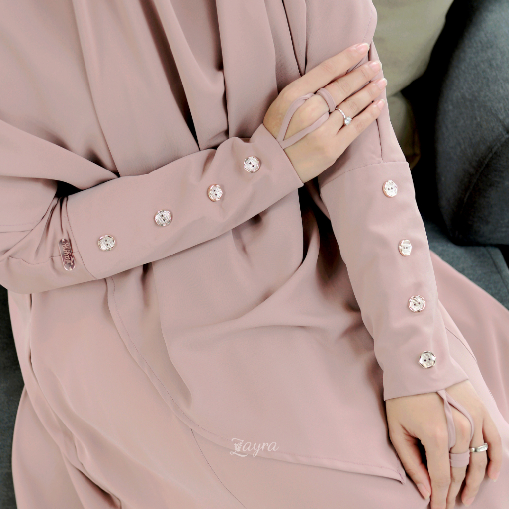ZAYRA HIJAB | MEDINA ABAYA | Dress Gamis Abaya Umroh dan Haji Wanita Premium Set Jilbab Hijab French Khimar Umroh Outfit Gift